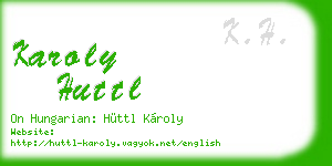karoly huttl business card